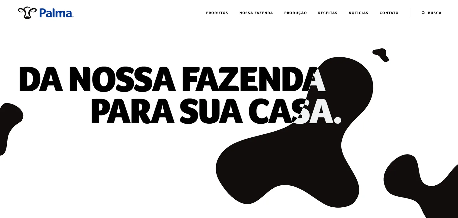 Site da Agropecuária Palma