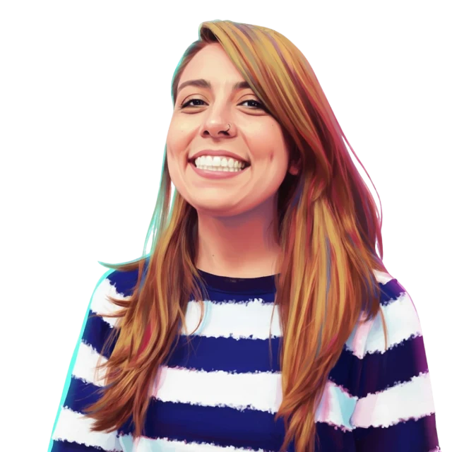 Illustrated portrait of Gabriella Costa, smiling