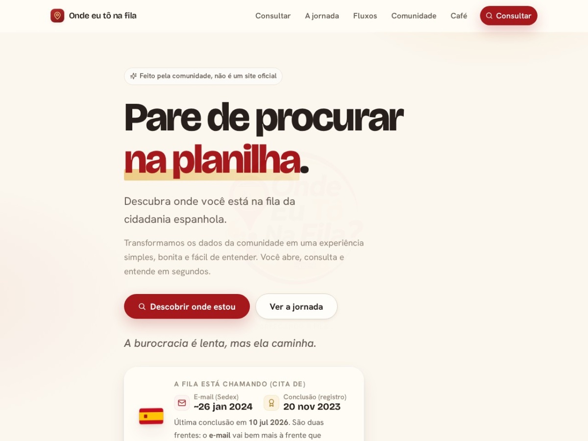 Onde Eu Tô Na Fila